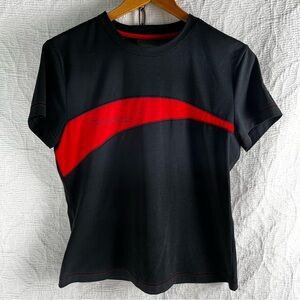 Mammut womens medium technical performance t shirt black red embroidered mammut